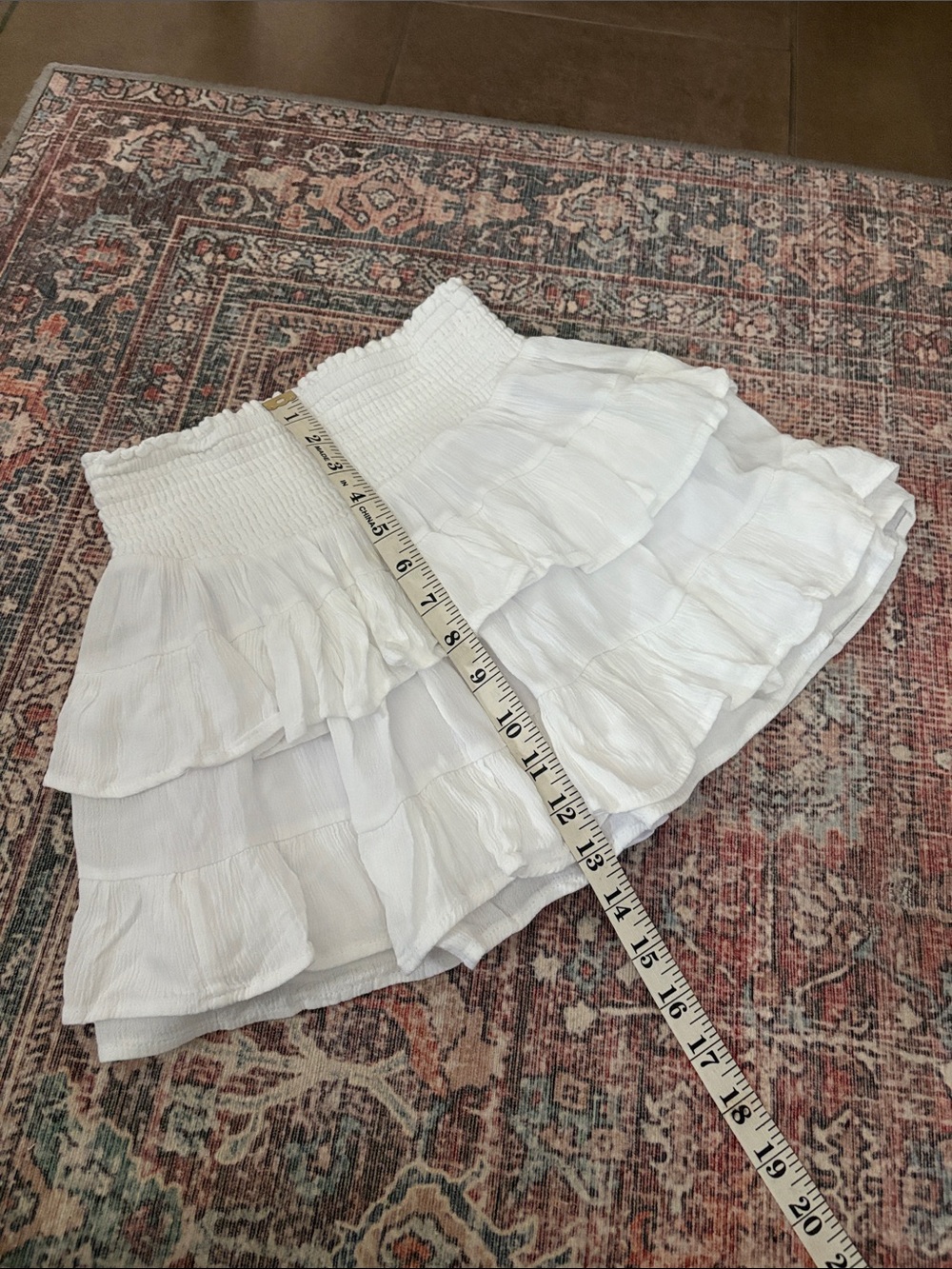 Hollister Tiered Mini Skort in White Sz XS - Picture 8 of 8